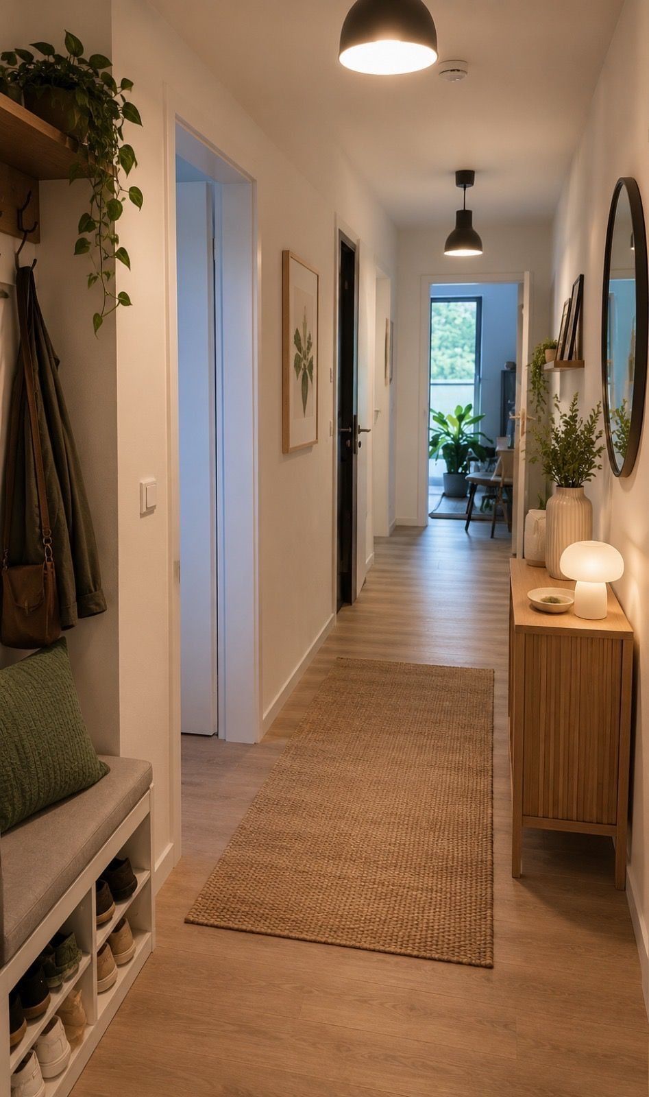 Moderner Flur in Wohnung