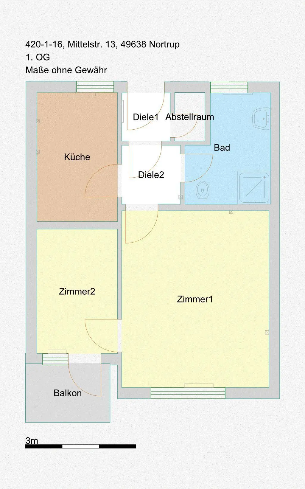 Grundriss der Wohnung