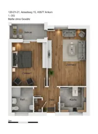 Grundriss Wohnung 1. OG