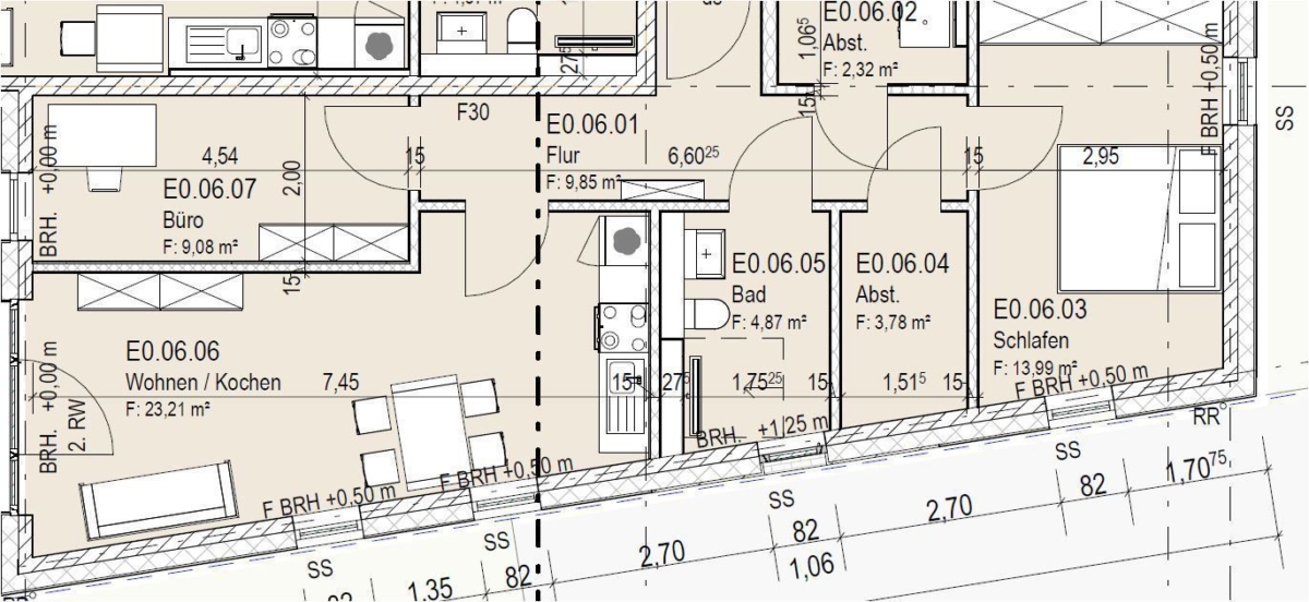 Grundriss einer Wohnung